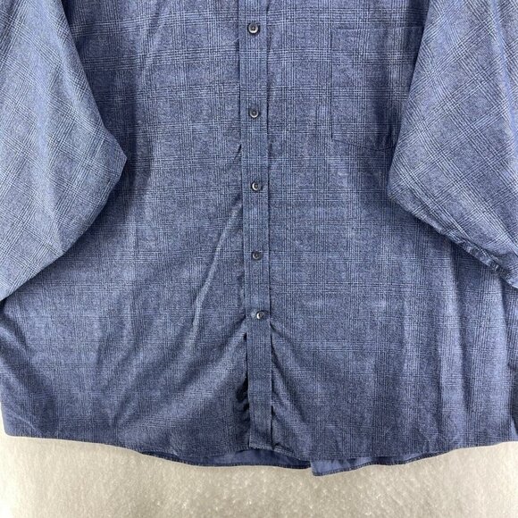 Michael Kors Button Up Shirt Mens 20 34/35 Blue Airsoft Stretch Long Sleeve - Picture 7 of 11